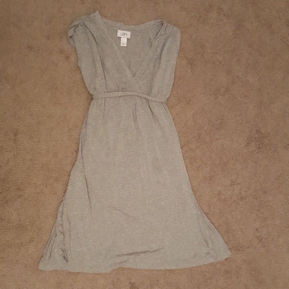 Loft Gray Casual Dress - Medium Length
